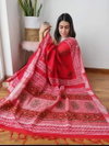 VK 4023 Original Linen Printed Daily Wear Sarees Wholesale Market In Surat
